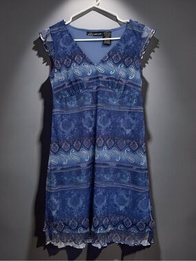 Paisley Print Mini Dress | Boho Chic Flowy Sundress | Vintage Inspired Summer